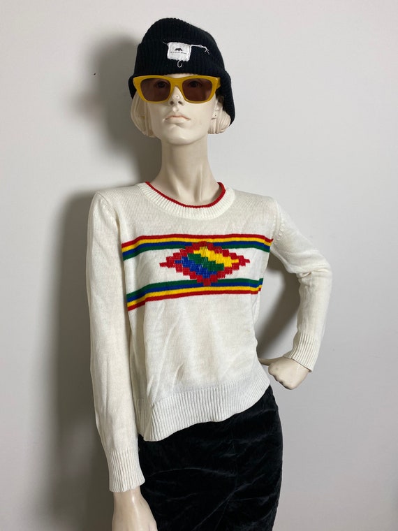 VtG 1970s Aztec rainbow sweater // groovy bohemia… - image 4