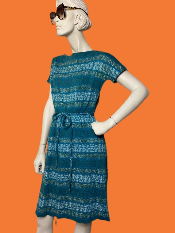 1950s Mid Century Day dress // 1950s Ethnic tiki … - image 4