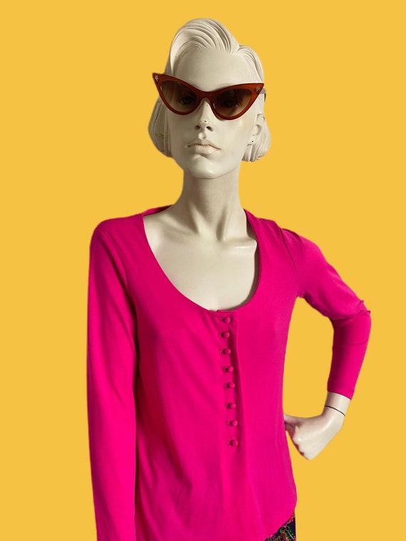 Vtg 60s Pink paisley skirt suit // vintage 60s gr… - image 7