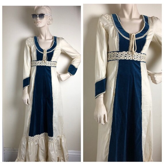 1970s Gunne Sax renaissance maxi//70s folky romant