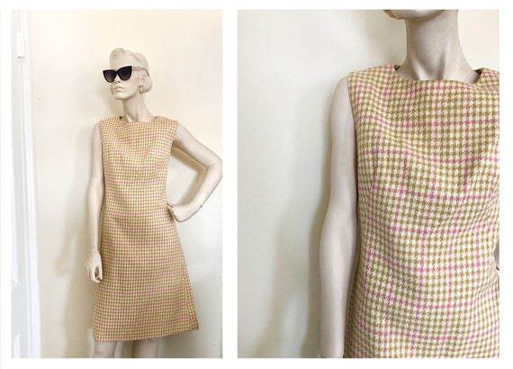 colorful Houndstooth 1960s shift! 1960s classic h… - image 1