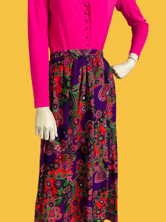 Vtg 60s Pink paisley skirt suit // vintage 60s gr… - image 6