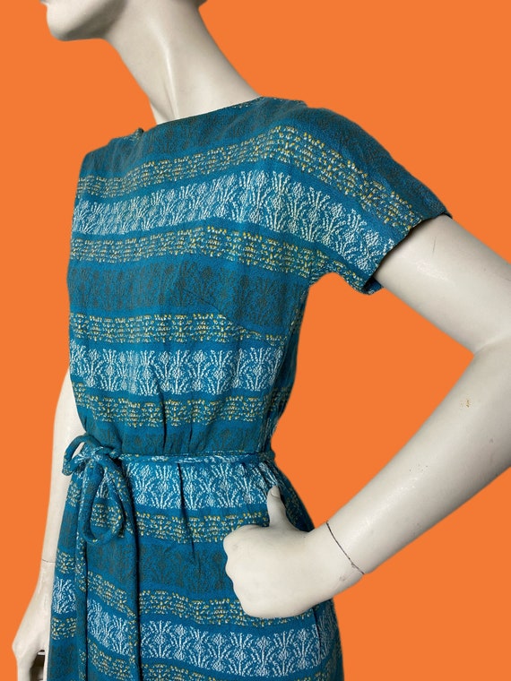 1950s Mid Century Day dress // 1950s Ethnic tiki … - image 6