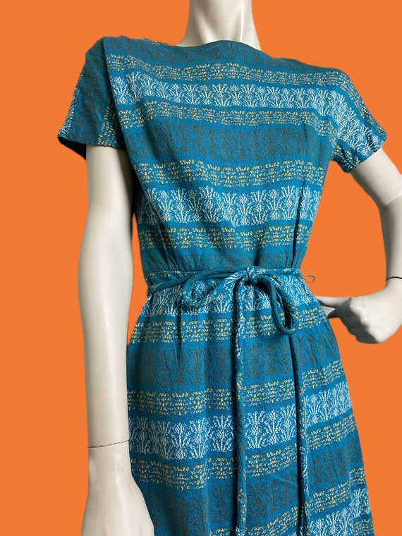 1950s Mid Century Day dress // 1950s Ethnic tiki … - image 7