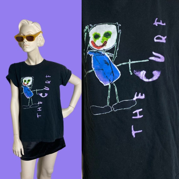 Zeros Revival 1989 The Cure w/ Love and Rockets & The Pixies at Dodger Stadium in Los Angeles Vintage Concert Tee Shirt