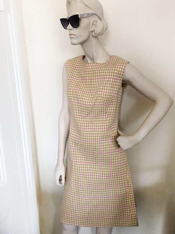 colorful Houndstooth 1960s shift! 1960s classic h… - image 3