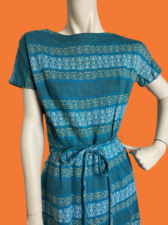 1950s Mid Century Day dress // 1950s Ethnic tiki … - image 5