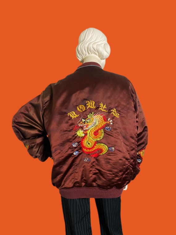 Vintage 1970s souvenir bomber jacket// East Asian… - image 4
