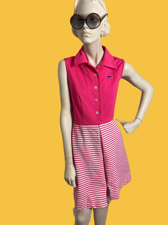 Vintage 70s Pink Lacoste Romper // vintage preppy… - image 2