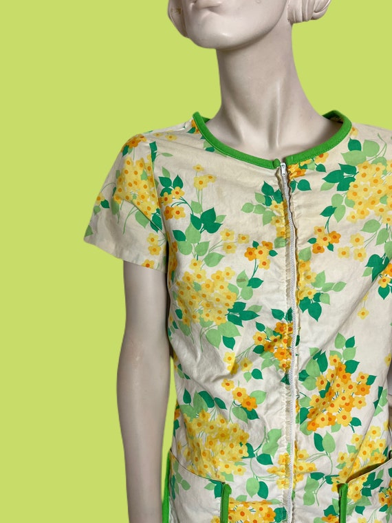 Vintage 60s daisy shift// Mod twiggy dress with b… - image 6