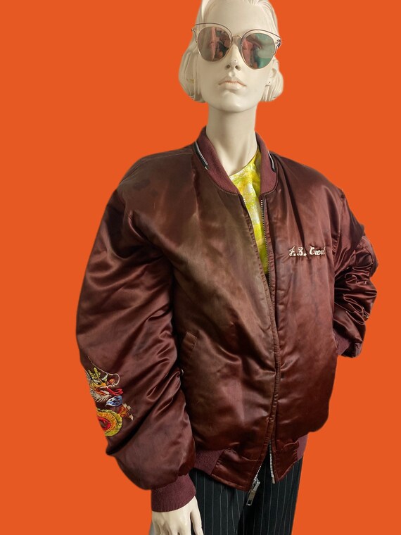 Vintage 1970s souvenir bomber jacket// East Asian… - image 3