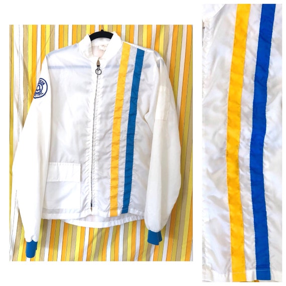 70er jahre jacke blau gelb 70er jahre jacke blau gelb