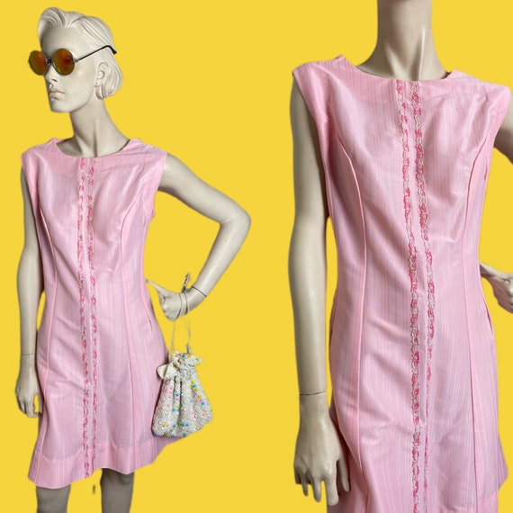 Vintage 1960s Pink Lolita Dress// Bubble Gum Pink… - image 1