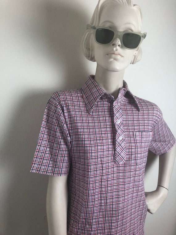 Vintage 1960s plaid county fair shirt - image 6