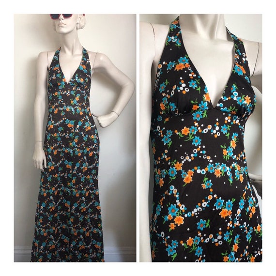 flower halter dress