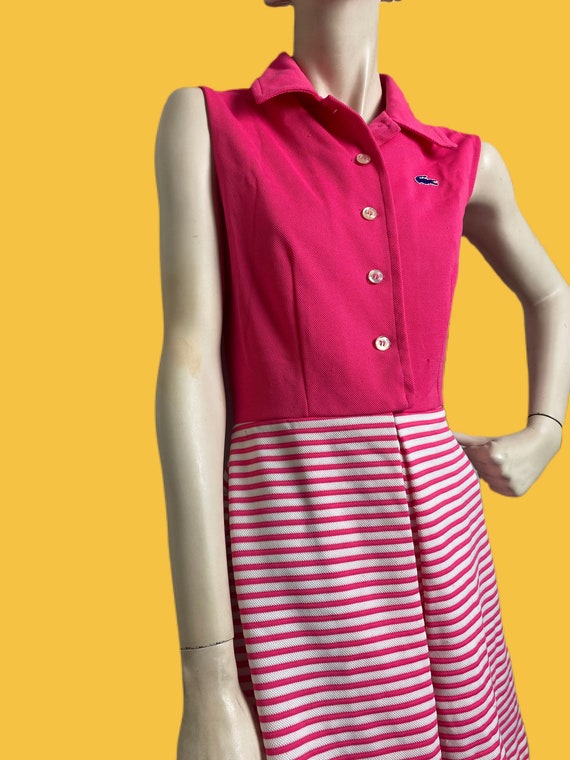 Vintage 70s Pink Lacoste Romper // vintage preppy… - image 5