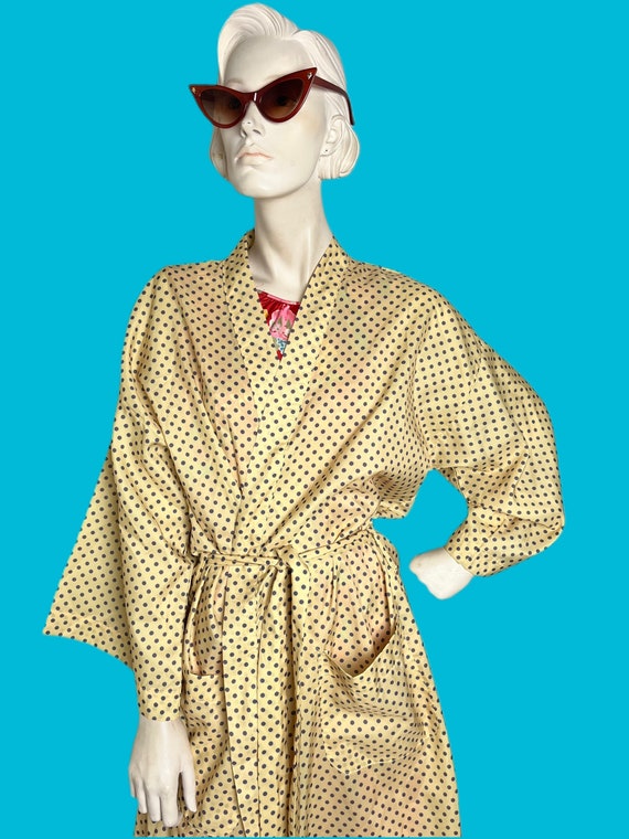 Vintage Pierre Cardin Sill robe// Designer smoke jack… Gem