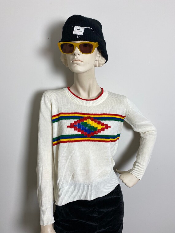 VtG 1970s Aztec rainbow sweater // groovy bohemia… - image 2