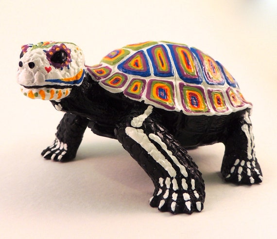 Day of the Dead Turtle Dia De Los Muertos Sugar Skull Reptile