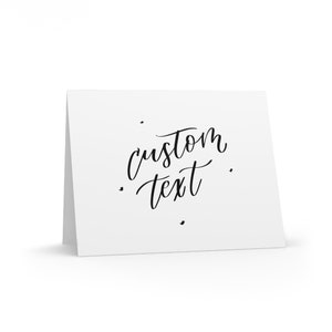 Set of 8 Custom Text Cards Personalized Message with Hand Calligraphy Card Set 8 Cards