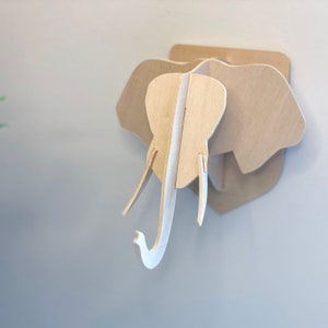 Decorativo elefante cabeza trofeo montaje vector /SVG / 3D elefante cortar archivo para Cricut / CNC / cortador láser-falso taxidermia pared decoración-3D rompecabezas de madera