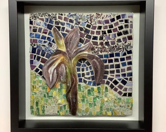Mosaik Iris, Mosaik Wandkunst, Mosaik Wandbehang