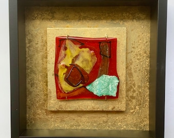 Abstract Fused Glass Wall Art