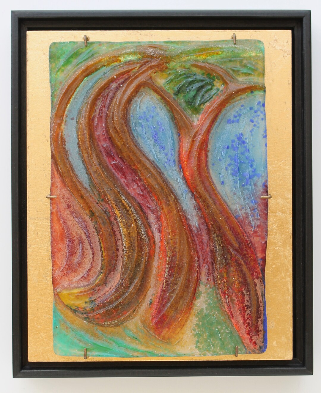 Vibrant Forest Fused Glass Art Glass Art Wall Hanging Etsy