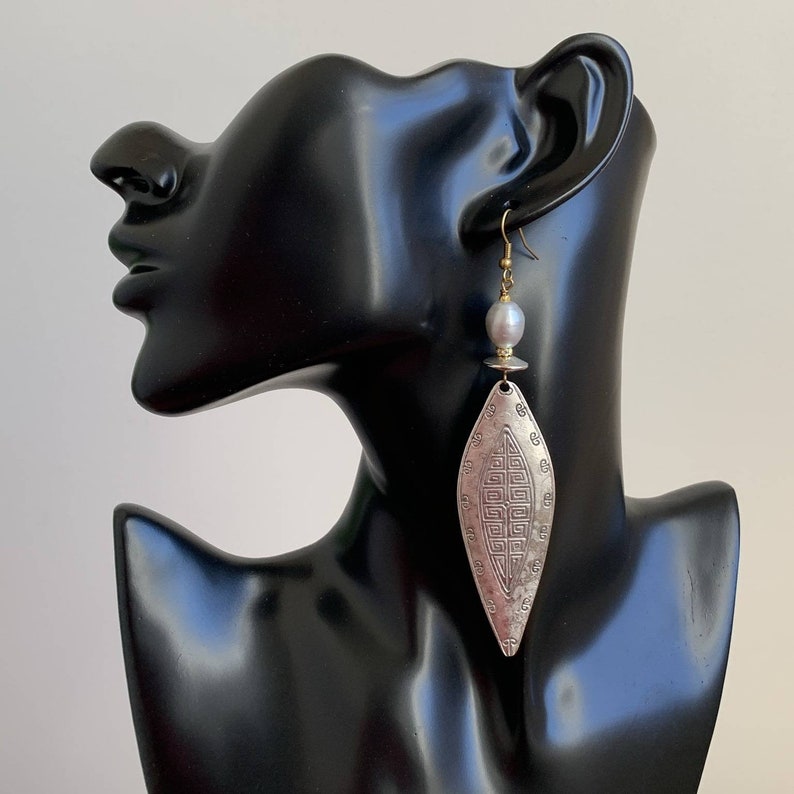 Bold Earrings Statement Earrings Large Silver Earrings Ethnic Jewelry Large Tribal Earrings