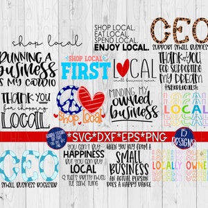 Shop Local Bundle SvG | Shop Local SvG | 15 Designs | Shop Local SvG | Shop Local svg dxf eps png | Local SvG | Instant Download Cut File