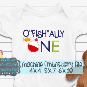 O&quot;fish&quot;ally One Machine Embroidery Design XXX, Vp3, PeS, ExP, SeW, JeF, DsT. 3 sizes 4x4, 5x7, 6x10. O&quot;fish&quot;ally One Machine Embroidery File