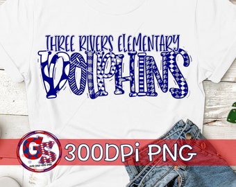 Three Rivers Elementary PNG for Sublimation | Harrison Central PnG | Three Rivers School PnG | Sublimation PnG | Instant Download PnG File