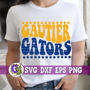 Gautier Gators Groovy Wave svg dxf eps png | Gators SVG | Gautier Gators SvG | Gautier PnG | Gautier Gators SvG | Mississippi SvG Download