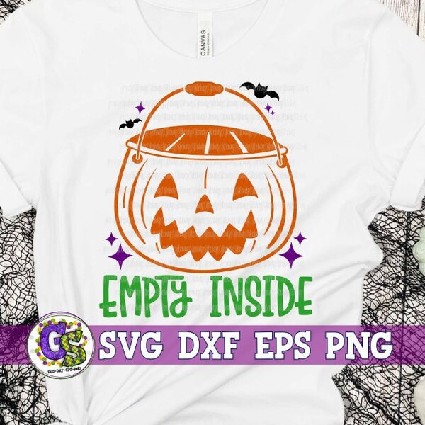 Empty Inside Trick or Treat Candy Bucket svg dxf eps png | Halloween SvG | Trick or Treat SvG | Jack O Lantern svg | Instant Download File