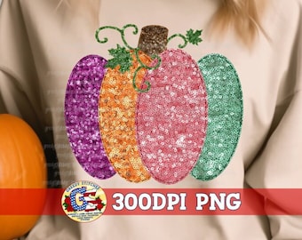 Faux Embroidery Sequin Pumpkin PNG Sublimation | Fall PnG | Pumpkin PNG | Halloween Pumpkin PnG | Sequin Pumpkin PnG | Faux Embroidery PnG