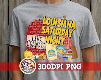 Louisiana Saturday Night PnG Sublimation. Crawfish PnG | Daiquiris PnG | Louisiana Crawfish PnG | Crawfish & Daiquiris PNG Instant Download