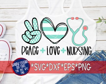 Free Free 332 Peace Love Nursing Svg Free SVG PNG EPS DXF File