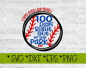 100 days of school baseball