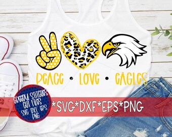 Download Peace Love Eagles Etsy