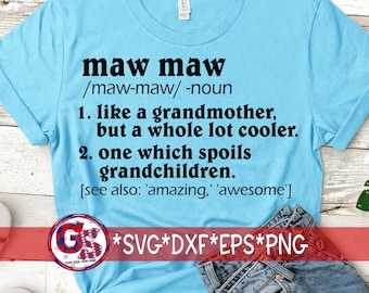 Muttertag | Maw Maw Definition svg dxf eps png. Schlund SVG | Maw Maw Definition SVG | Definition Maw Maw SvG |Instant Download Schnittdatei