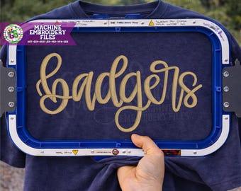 Badgers Script Machine Embroidery Design | Badgers PeS | Badgers DsT | Badgers PeS | Badgers DsT File Badgers HuS | Badgers JeF | Badgers