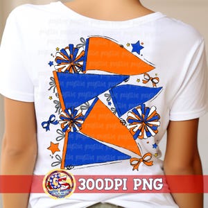 Orange Royal Pennants & Poms PNG | Homecoming PnG | Football Game PnG | Pennants PnG | School Spirit PnG  Pennants PnG School Spirit Pennant