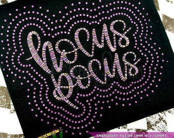Hocus Pocus Bling Machine Embroidery SVG Design | Hocus Pocus DST | HAlloween Hocus Pocus Rhinestone & Embroidery DsT | Witch Bling SvG DsT