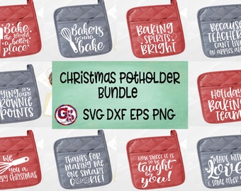Weihnachten Topflappen Bundle svg dxf eps png. Weihnachten SvG | Weihnachtsmann SvG | Topflappen SVG | Topflappen Bundle | Sofort Download Geschnittene Dateien