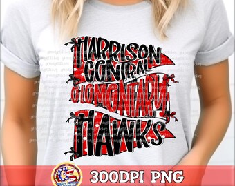 Harrison Central Elementary Hawks Polka Check Pennants PnG | Harrison Central PnG | Harrison Central Hawks PnG | Hawks Pennants PnG | Hawks