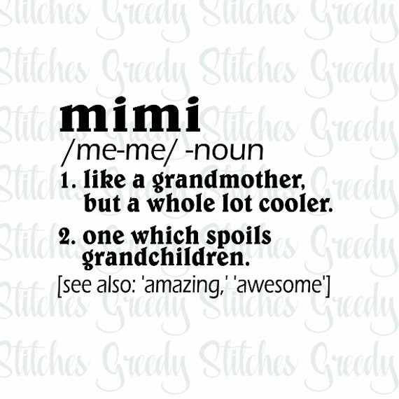 Download Mother's Day Mimi Mimi Definition svg dxf eps png | Etsy