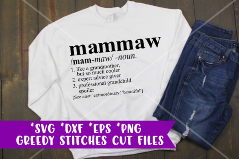 Download Mother's Day Mammaw Mammaw Definition svg dxf eps | Etsy