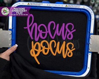 Hocus Pocus Script Embroidery Design | Halloween Machine Embroidery | Machine Embroidery | Hocus Pocus PeS | Hocus Pocus DST | Hocus Pocus
