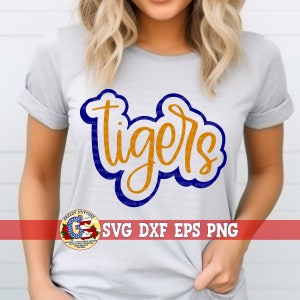 Tigers SvG | Tigers Outline svg dxf eps png. Tigers School Spirit SvG | Tigers DxF | Tigers EpS | Tigers SvG |  Tigers Hand Lettered SvG