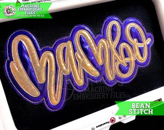 Mambo Bean Stitch Double Applique Embroidery Design | Mardi Gras Embroidery Design | Mambo Double Stack DsT | Mardi Gras Mambo PES | Mambo
